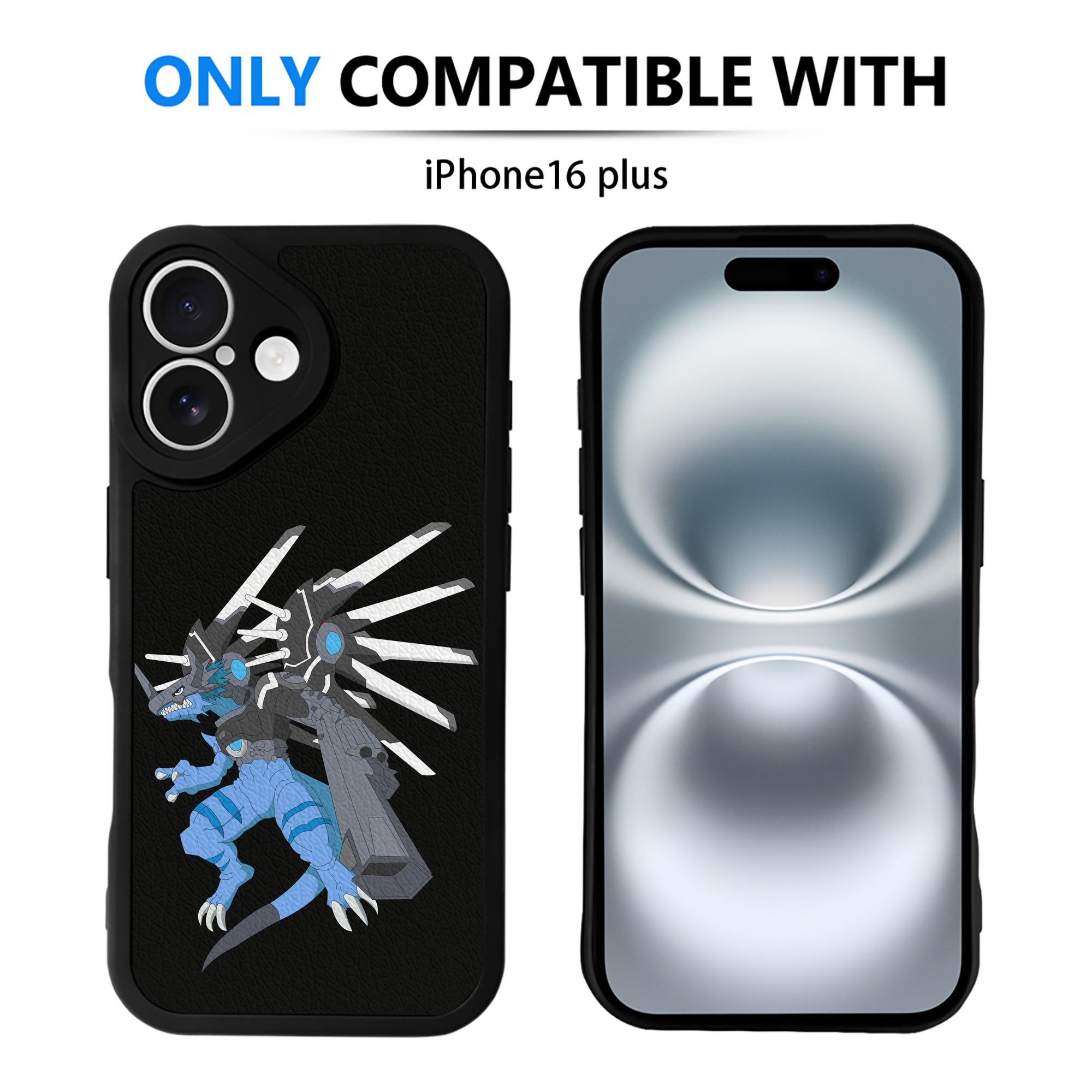 （画像用） Digimon デジタルモンスター/デジモン 【iPhone 16シリーズ対応】シリコンスマホケース（レザー調） 材質：シリコン